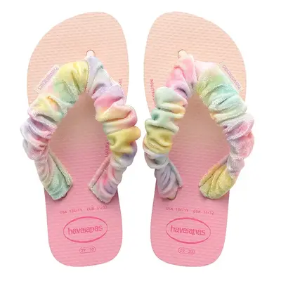 Dětské žabky Havaianas KIDS FLUFFY růžová barva, 4149941