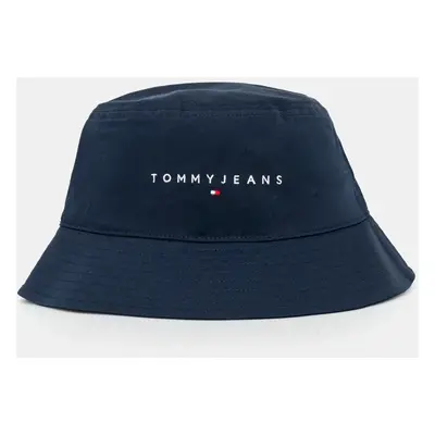 Bavlněný klobouk Tommy Jeans tmavomodrá barva, AW0AW17311