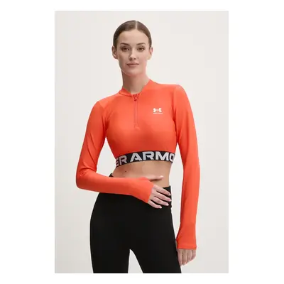 Tréninková mikina Under Armour HotGear oranžová barva, s potiskem, 1388692