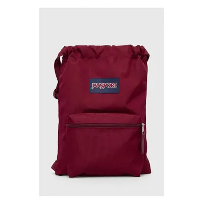 Taška Jansport vínová barva, s aplikací