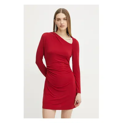 Šaty Herve Leger Abby červená barva, mini, RMJ8503223