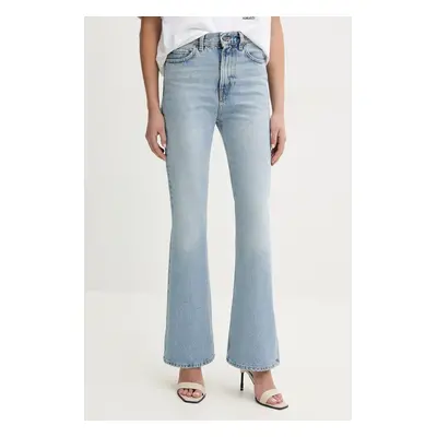 Džíny Fiorucci Faded Heart Pocket Flared Jeans dámské, high waist, U02SPDJE075DN01DN01