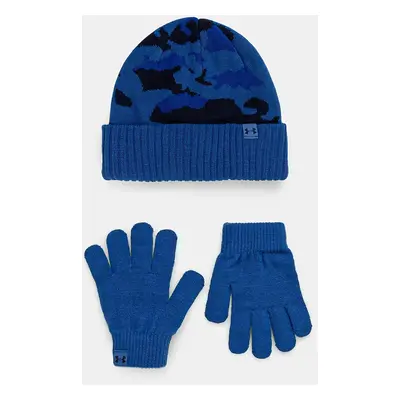 Čepice a dětské rukavice Under Armour B Beanie modrá barva, 1386641