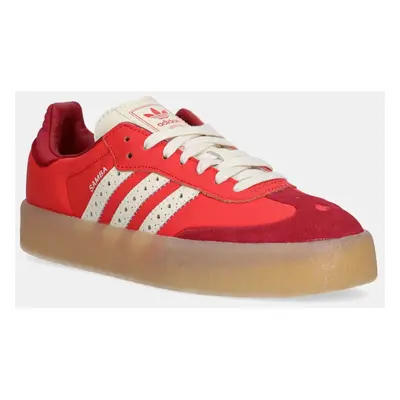 Kožené sneakers boty adidas Originals Sambae červená barva, JH7287