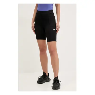 Sportovní šortky The North Face Refina dámské, černá barva, hladké, high waist, NF0A8EF7JK31