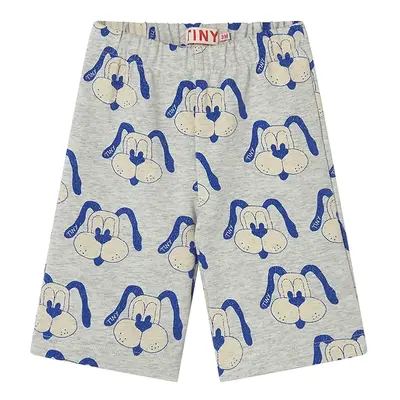 Kojenecké kalhoty Tinycottons DOGS BABY PANT šedá barva, s potiskem, SS25-468