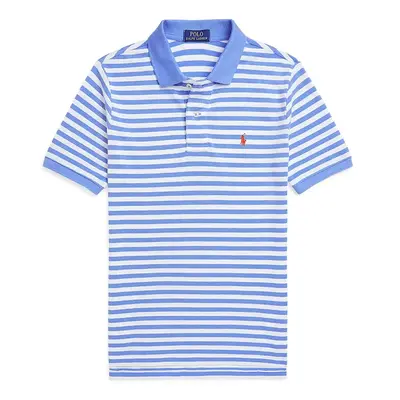 Dětská bavlněná polokošile Polo Ralph Lauren modrá barva, 323964150001