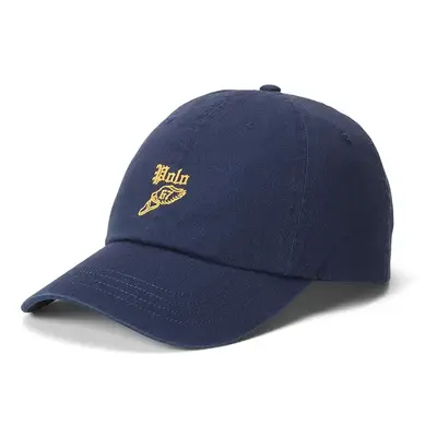 Bavlněná baseballová čepice Polo Ralph Lauren tmavomodrá barva, s aplikací, 710963533