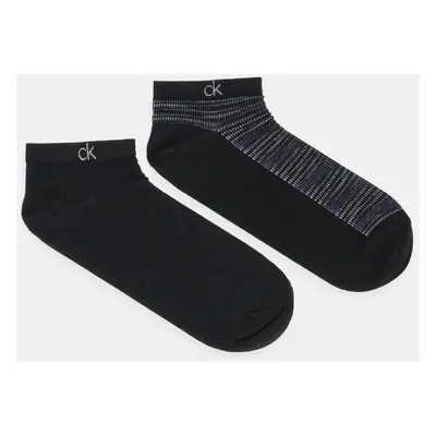 Ponožky Calvin Klein 2-pack pánské, černá barva, 701232663