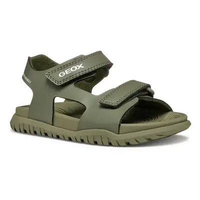 Dětské sandály Geox SANDAL FUSBETTO zelená barva