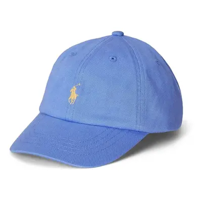 Dětská bavlněná kšiltovka Polo Ralph Lauren modrá barva, s aplikací, 322785653066