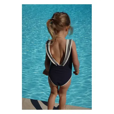 Jednodílné dětské plavky Konges Sløjd SAILOR SWIMSUIT tmavomodrá barva, KS102632