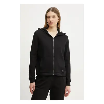 Mikina Armani Exchange dámská, černá barva, s kapucí, hladká, XW000088 AF10172