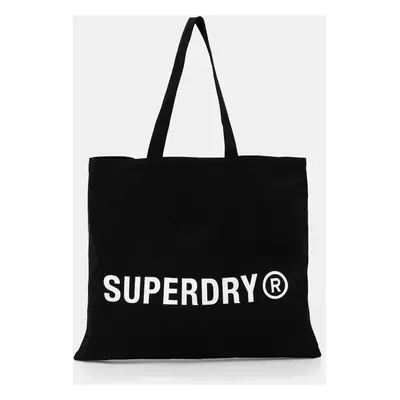 Bavlněná taška Superdry černá barva, Y9110270A-02A