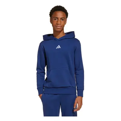 Dětská mikina adidas modrá barva, s kapucí, s aplikací, JY0612