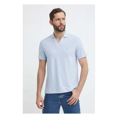 Polo tričko s lněnou směsí Calvin Klein K10K112959