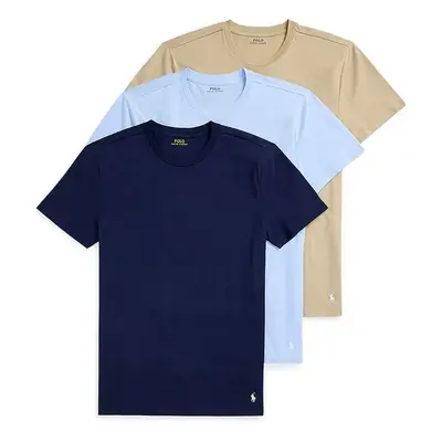 Bavlněné tričko Polo Ralph Lauren 3-pack béžová barva, 714830304