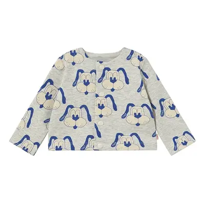 Kojenecká bunda Tinycottons DOGS BABY JACKET šedá barva, SS25-467