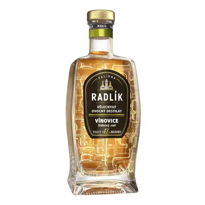 Radlík Vínovice z dubového sudu 43% 0,5L | Destilerka.cz