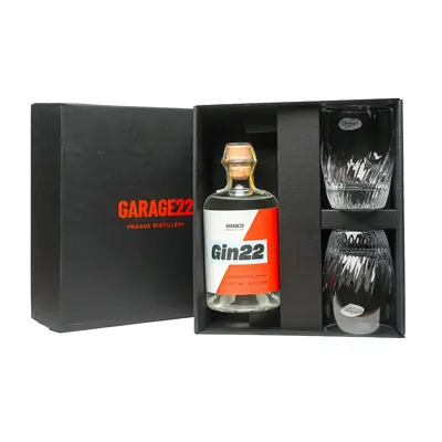 DÁRKOVÝ SET Garage GIN 22 london dry gin 42% + 2x sklo