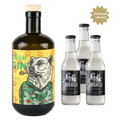 TÖSH GIN 45% 0,7L + Bohemsca tonic 3*0,25L | Destilerka.cz