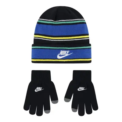 Nike multi stripe beanie set