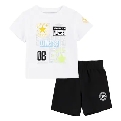 Converse logo aop ss tee + short set