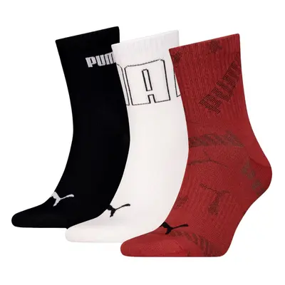 Puma unisex mesh logo short crew sock 3p