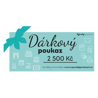 Dárkový poukaz na 2500 Kč Forma poukazu: Elektronický