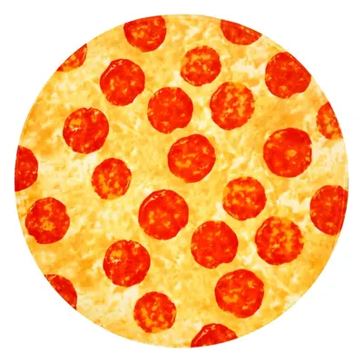 Mikroplyšová deka PIZZA 180 cm oranžovo-červená, 100% mikrovlákno