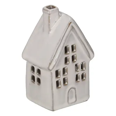 LED porcelánový domeček HOUSE WILBUR 12 cm bílý