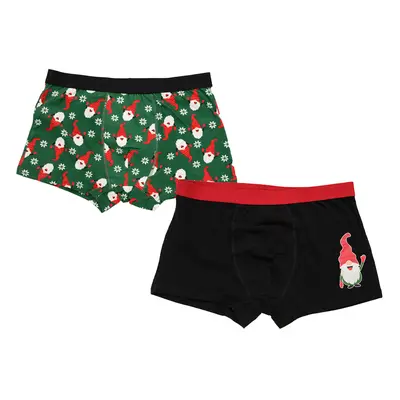 Pánské boxerky 2 ks RETRO CHRISTMAS zelené/černé - různé velikosti Velikost: XL