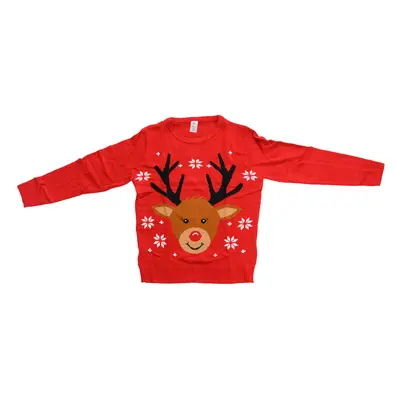 Vánoční svetr dámský CHRISTMAS REINDEER červený - různé velikosti Velikost: XL