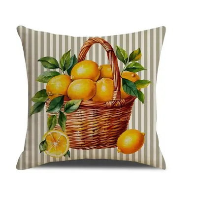 Povlak na polštář LEMON BASKET 45x45 cm, béžový