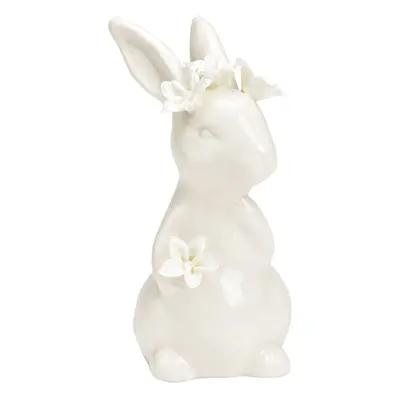 Porcelánový zajíček LILY BUNNY 12 cm bílý