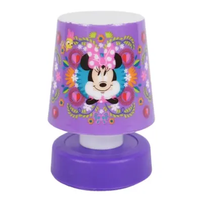 LED dětská noční lampička MINNIE 11 cm fialová