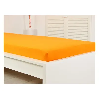 Jersey prostěradlo do dětské postýlky EXCLUSIVE 70x140 cm oranžové