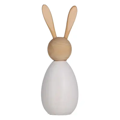 Dřevěný zajíček BUNNY DAISY 12,5 cm bílý