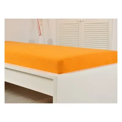 Froté prostěradlo do dětské postýlky EXCLUSIVE 70x140 cm oranžové