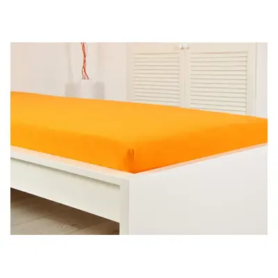 Jersey prostěradlo do dětské postýlky EXCLUSIVE 60x120 cm oranžové