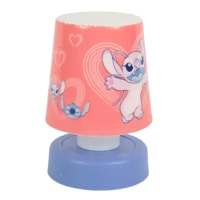 LED dětská noční lampička LILO & STITCH 11 cm růžová