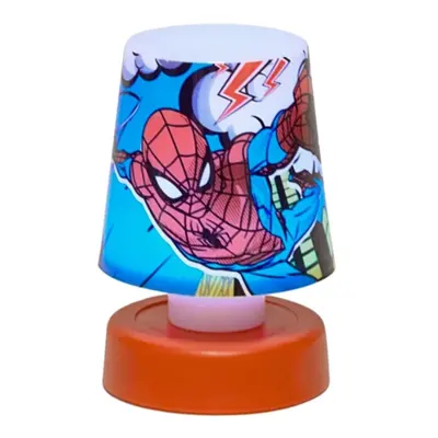 LED dětská noční lampička SPIDERMAN 11 cm červená