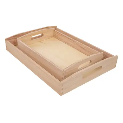 Sada 2 dřevěných podnosů TIMBER TRAYS