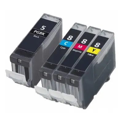 Kompatibilní Canon PGI-5 + CLI-8CMY multibalení 4 cartridge s čipy