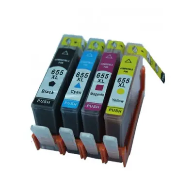 Kompatibilní HP CZ109A + CZ110A + CZ111A + CZ112A sada cartridge s hp 655 všechny barvy