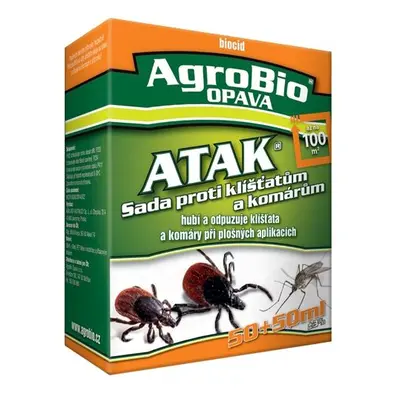 AgroBio ATAK Sada proti klíšťatům a komárům 50 + 50ml