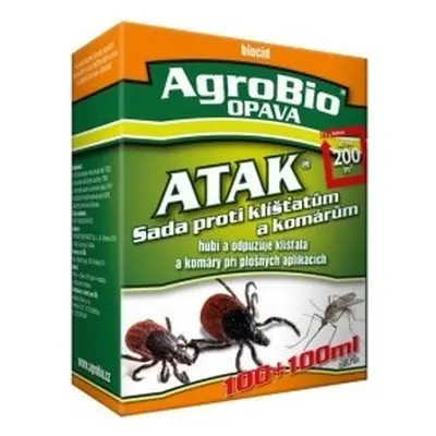 AgroBio ATAK Sada proti klíšťatům a komárům 100 + 100ml