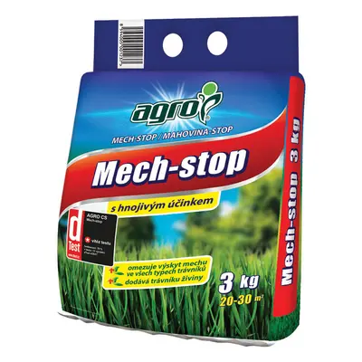 Agro CS MECH-STOP přípravek na likvidaci mechu v trávníku 3kg