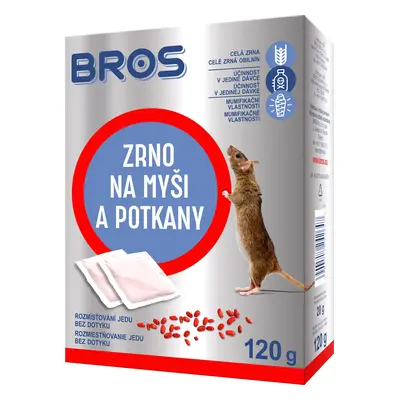 Bros Otrávené zrní na potkany a myši 120g