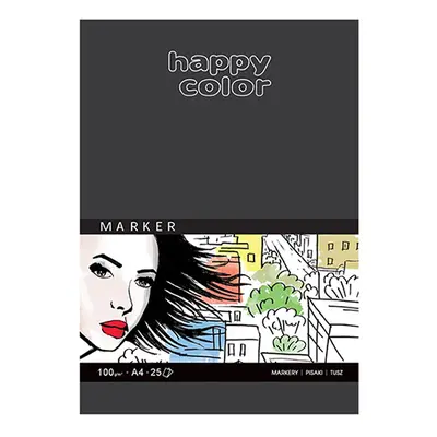 Papír na fixy Blok Happy Color Marker A5 100 g 25 listů